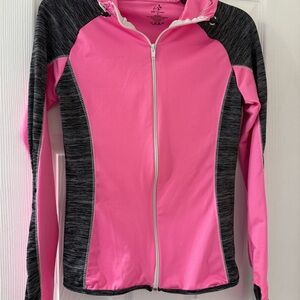 Vibrant Pink and Gray Women's Ski Jacket